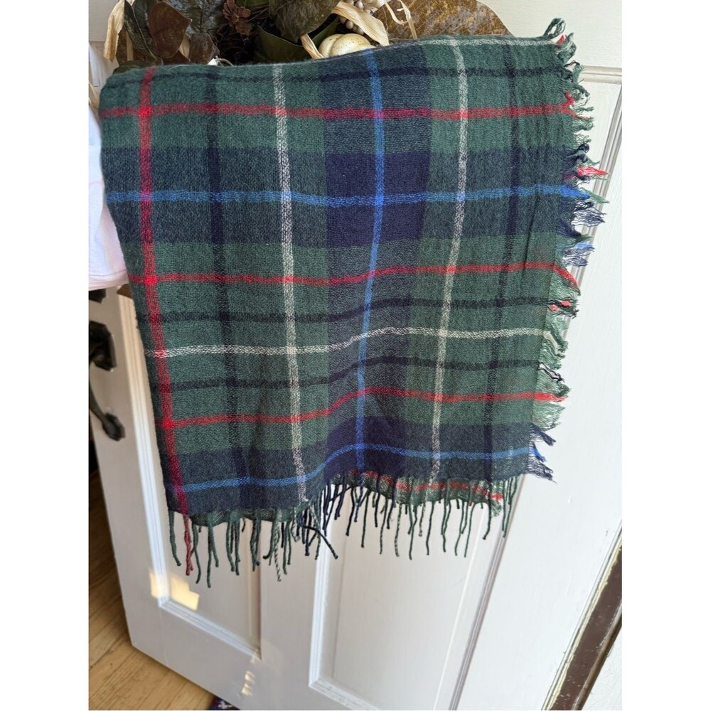 100% Wool Tartan- Inspired Plaid Madewell Scarf
